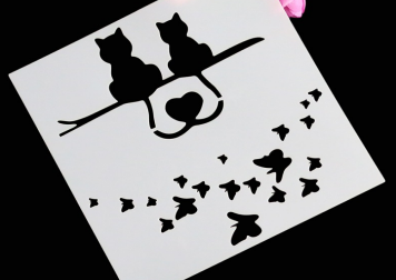 Stencil Schablone Katzen