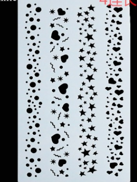 Stencil Schablone Sterne Herzen