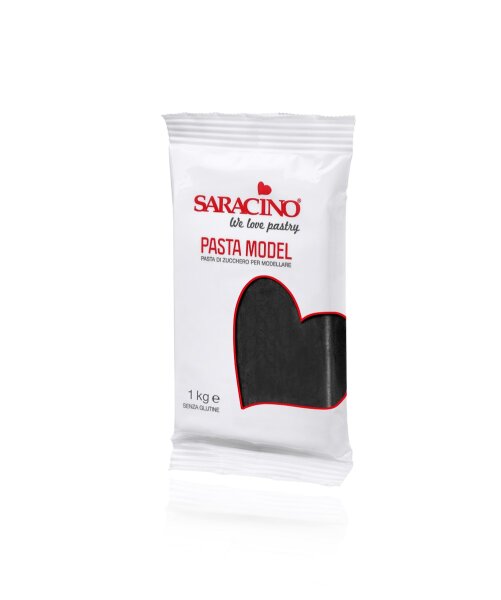 Saracino Modellierpaste Schwarz 1 kg (Flowpack)