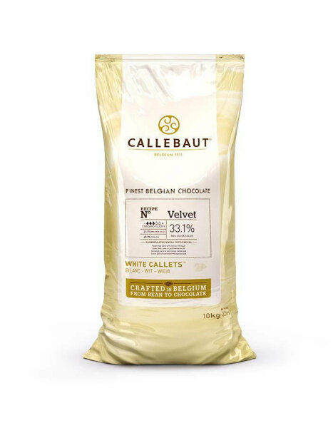 Callebaut Callets weiße Schokolade ( W3 ) VELVET 33 % Kuvertüre 10 kg Beutel