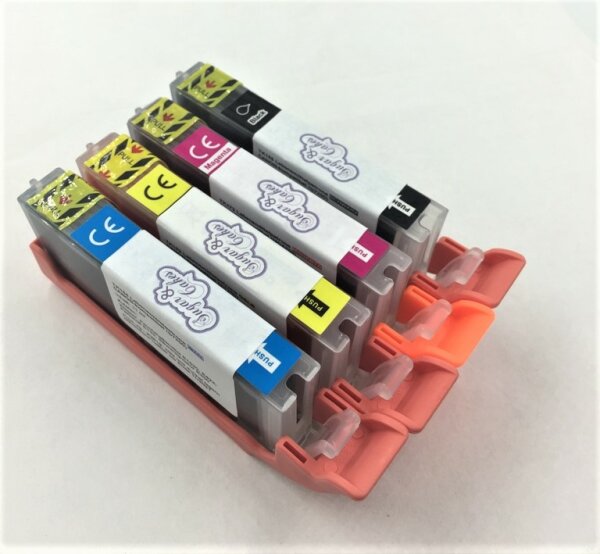 SET 4 Lebensmittel-Farbpatronen für Lebensmitteldrucker CLI-571 Y,M,C,BK