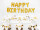 Folien Ballon Party Happy Birthday 340 x 35 cm - Gold