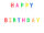 Kerzen Geburtstag Bunt Mix - Happy Birthday 2,5 cm