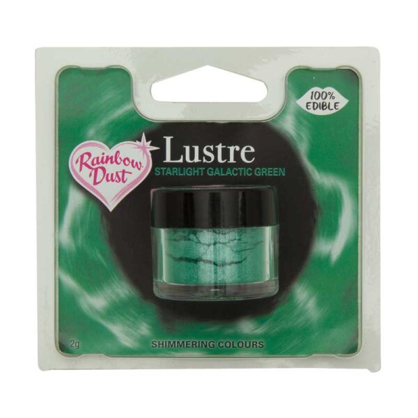 Rainbow Dust edible Lustre alle Farben LUSTRE STARLIGHT GALACTIC GREEN RETAIL