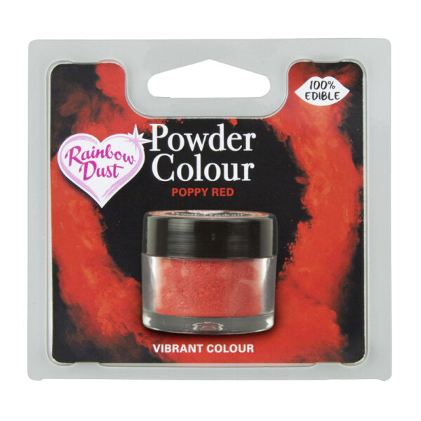 Puderfarbe Plain and Simple Lebensmittelfarbe POWDER COLOUR POPPY RED RETAIL