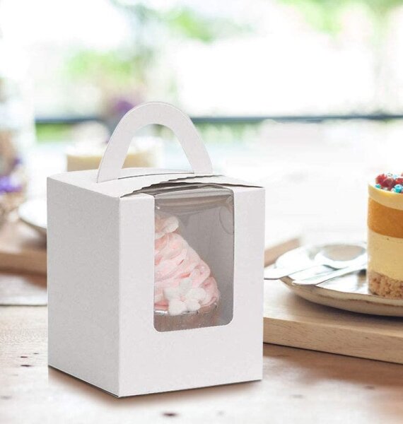5 Stk Cupcake Muffin Box 1er Cup - Squaare