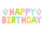 Folienballon Happy Birthday 395 x 35 cm - Bunt