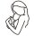 Cake Topper Line Art Silhouette - Mother with Newborn