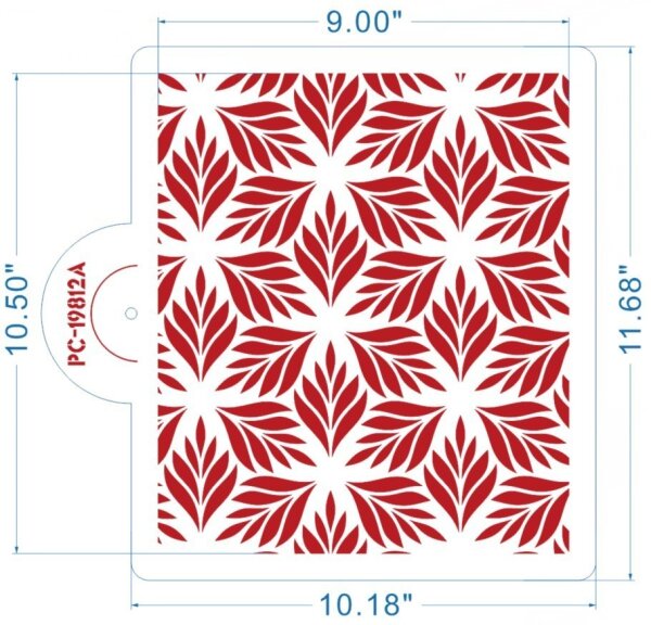 Schablone Cake Stencil 29,5x25,8 cm - Leaves