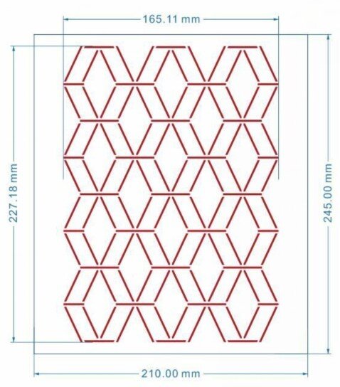 Schablone Cake Stencil 21 x 24,5 cm - Karo