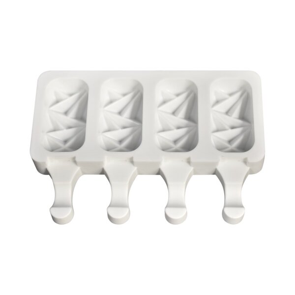 Silikonform Eisform Cakesicle 70 x 35 mm - mini Geometric 4er