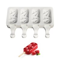Silikonform Eisform Cakesicle 70 x 35 mm - mini Geometric 4er