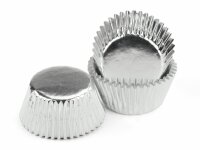 60 Cupcake Muffin Papier Backförmchen - Silber