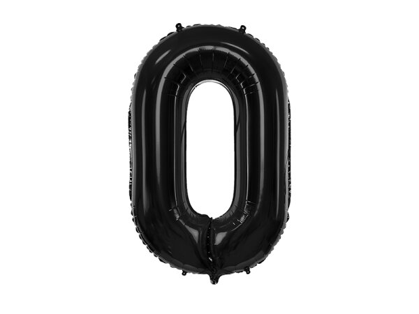 XXL Folienballon Nr 0 ,  86 cm - Schwarz