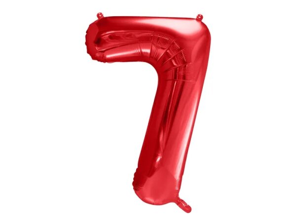 XXL Folienballon Nr 7 ,  86 cm - Red