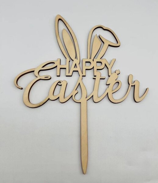 Cake Topper Ostern Holz - Happy Easter