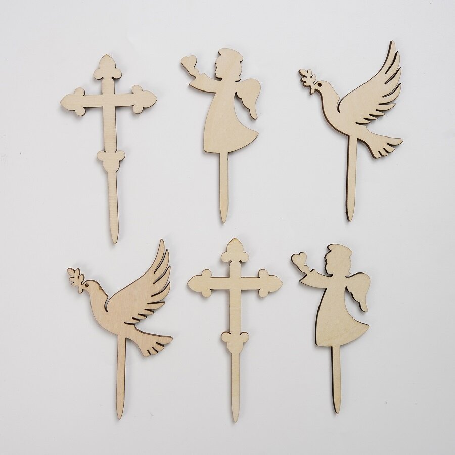 Goldene Kommunion-Cake-Topper – 25 Stück Italienische Tortendeko Aus Papier Für Cupcakes & Torten