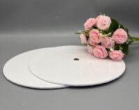 5 Stk. Cake Board Card ø 15 cm, 3 mm Weiß mit Mittelloch