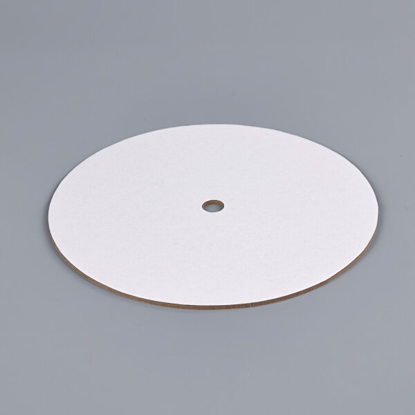5 Stk. Cake Board Card ø 20 cm, 3 mm Weiß mit Mittelloch