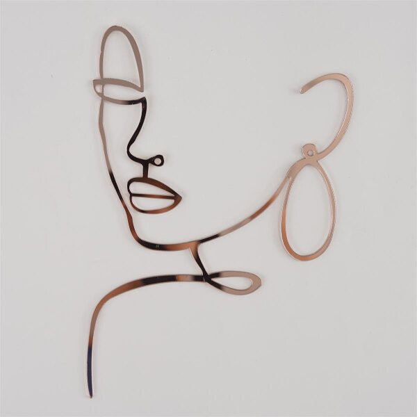 Cake Topper Line Art Silhouette - Woman - Rose