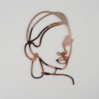 Cake Topper Silhouette - Woman with Hair - Rose