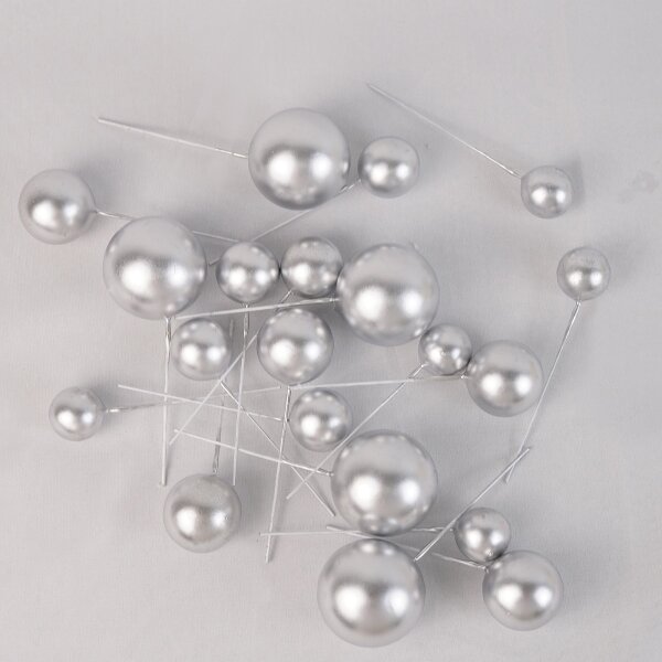 Ballons Bubbles Einstecker 20 Stk. - Silber