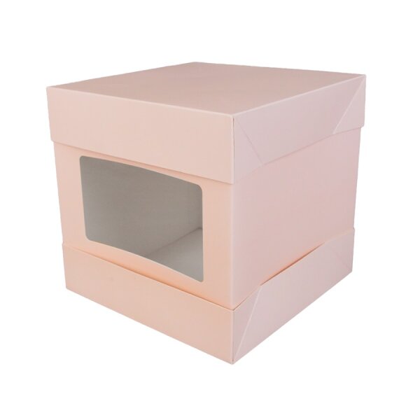 3in1 Tortenkarton Cake Box 20,3 x 20,3 x 20,3 cm - Rosa