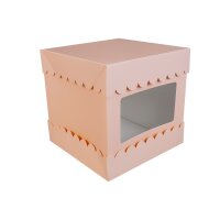 3in1 Tortenkarton Cake Box 25,4 x 25,4 x 25,4 cm -Rosa...