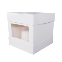 3in1 Tortenkarton Cake Box 20,3 x 20,3 x 20,3 cm -White -...