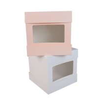 3in1 Tortenkarton Cake Box 20,3 x 20,3 x 20,3 cm - Rosa -...