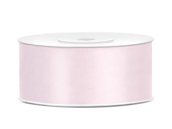 Dekoband Geschenkband Schleifenband 25mm, 25 M Rolle - light Powder Pink