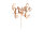 Cake Topper Bride to be 17,5 cm  -  Rosegold