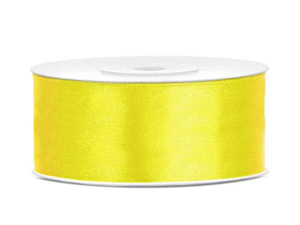 Dekoband Geschenkband Schleifenband 25mm, 25 M Rolle - Yellow