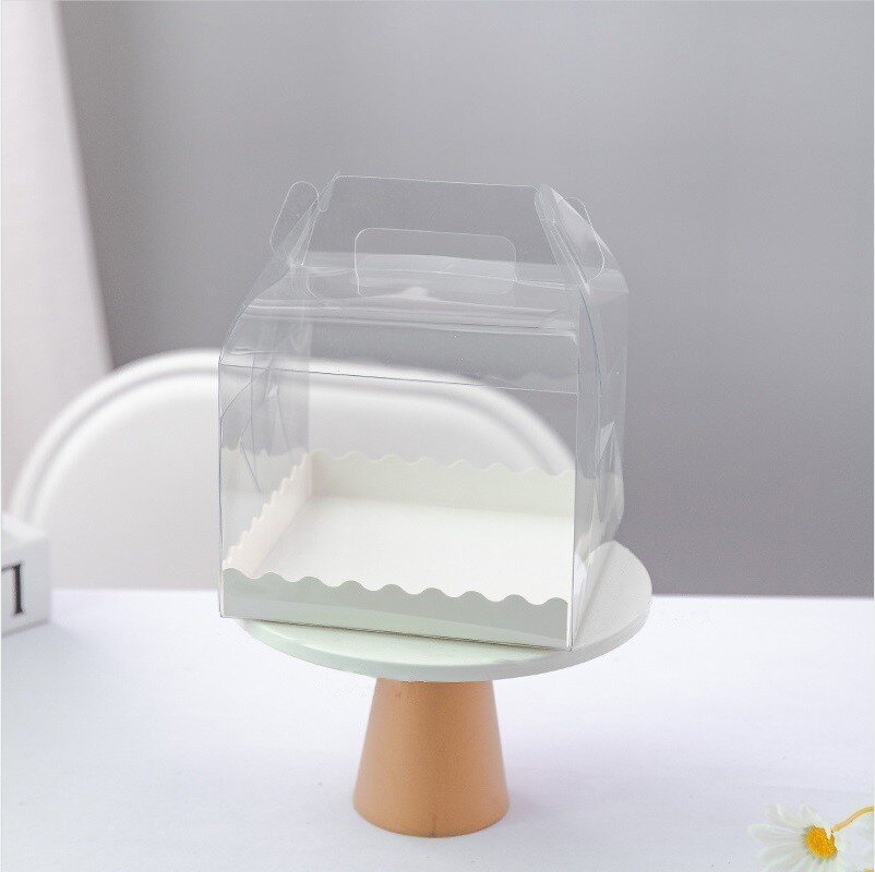 10 Stk. Tortenbox transparent Tortenverpackung mit Henkel