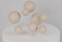 Ballons Bubbles Einstecker 20 Stk. - Matt helles Beton