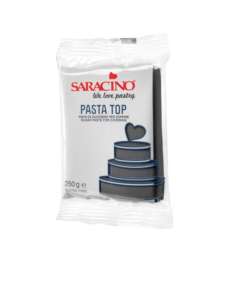 Saracino Rollfondant Pasta Top 250g - alle Farben Schwarz Top Paste 250g