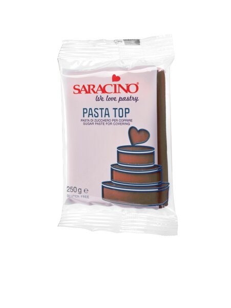 Saracino Rollfondant Pasta Top 250g - alle Farben Braun Top Paste 250g