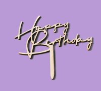 Cake Topper Holz 15x17 cm - Happy Birthday