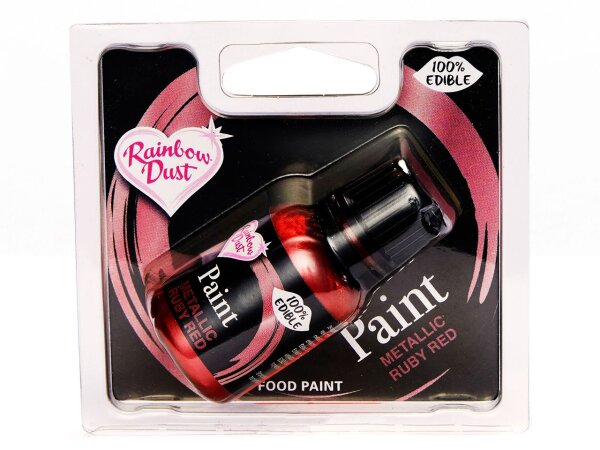 Rainbow Dust Paint - Metallic alle Farben Ruby Red 25g