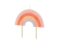 Geburtstags Kerze Regenbogen Höhe 4,5 cm Farbmix