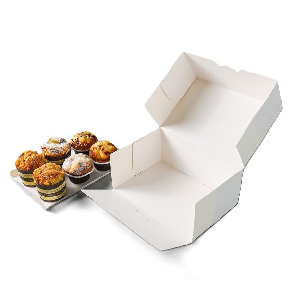 Patisserie Törtchenbox mit Tablett - 20  x 12,5  x 10 cm