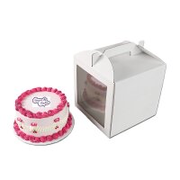 Tortenkarton mit Henkel Cake Box 25,4 x 25,4 x 25,4 cm