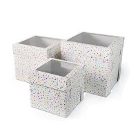 Tortenkarton Cake Box Party 25,4 x 25,4 x 25,4 cm Konfetti