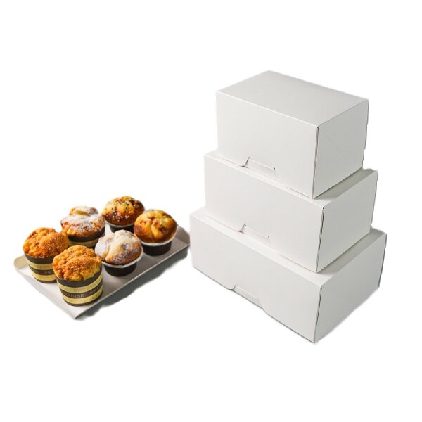 Patisserie Törtchenbox  mit Tablett - 22  x 33  x 10 cm