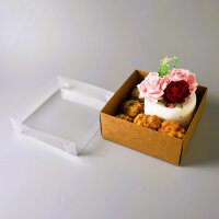 Bento Cupcake Box Patisserie- 23 x 23  x 10 cm - KRAFT