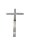 Cake Topper Acryl Silber 12 x 7 cm - Kreuz