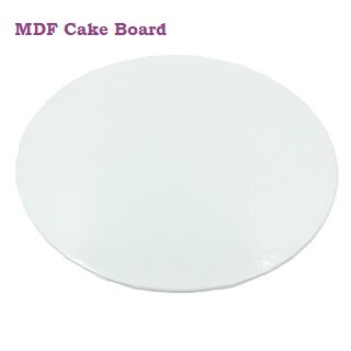 Cake Board Card ø 15 cm Weiß 3 mm - MDF