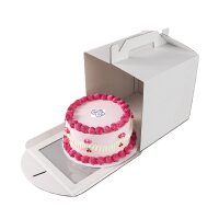 Tortenkarton mit Henkel Cake Box 21 x 21 x 30 cm