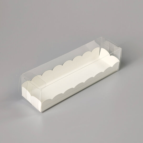 10 Stk. Macaron Box 19 x 5 x 5 cm - PET + Karton
