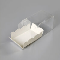 10 Stk Macaron Box 8 x 5 x 5 cm - PET + Karton